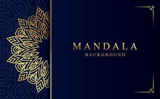 islamisch Mandala Hintergrund im Gold Farbe Vektor