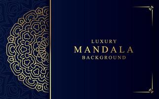 Luxus Mandala Hintergrund im Gold Farbe Vektor