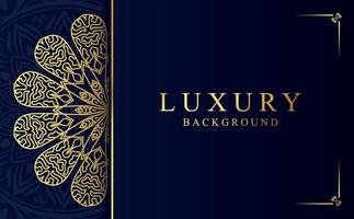 Luxus Arabisch Mandala Design Hintergrund im Gold Farbe vektor