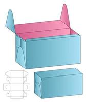 Box Verpackung gestanzte Vorlage Design. 3D-Modell vektor