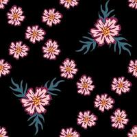 Rosa Blumen auf dunkel Hintergrund vektor