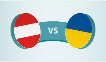 Österreich gegen Ukraine, Mannschaft Sport Wettbewerb Konzept. vektor