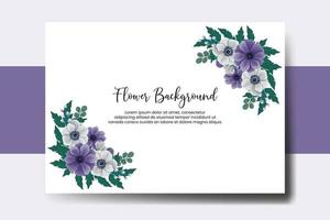 Hochzeit Banner Blume Hintergrund, Digital Aquarell Hand gezeichnet Anemone Blume Design Vorlage vektor