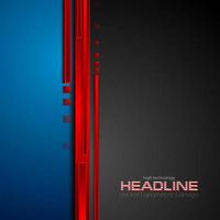 Rot, Blau und schwarz Hi-Tech abstrakt korporativ Hintergrund vektor