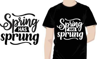 Frühling hat federnd Frühling Zitate Design vektor