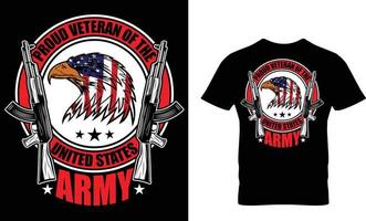 Veteranen-T-Shirt-Design vektor