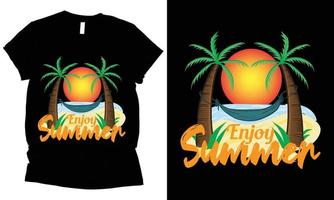 genießen Sommer- T-Shirt Design. vektor