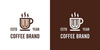 brev U u kaffe logotyp, lämplig för några företag relaterad till kaffe, te, eller Övrig med U u initialer. vektor