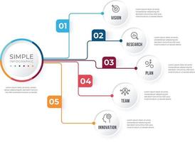 företag data visualisering. bearbeta Diagram. abstrakt element av Graf, delar eller processer. företag presentation. vektor