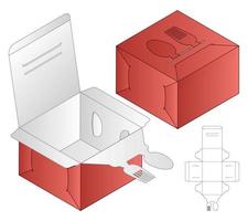 Box Verpackung gestanzte Vorlage Design. 3D-Modell vektor