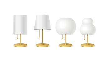 realistisch detailliert 3d anders Tabelle Lampe Satz. Vektor