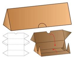 Box Verpackung gestanzte Vorlage Design. 3D-Modell vektor