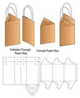 Box Verpackung gestanzte Vorlage Design. 3D-Modell vektor