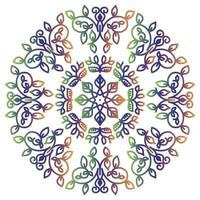 botanisch Mandala abstrakt Blumen- Ornament vektor