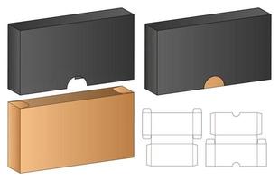 Box Verpackung gestanzte Vorlage Design. 3D-Modell vektor