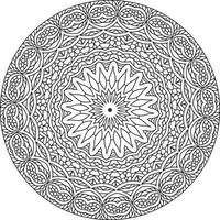 kreisförmig Muster im bilden von Mandala zum Henna, mehndi, Tätowierung, Dekoration. dekorativ Ornament im ethnisch orientalisch Stil. Färbung Buch Buchseite. Jahrgang dekorativ Elemente. vektor