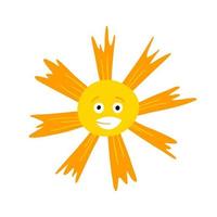 Karikatur Farbe Charakter Sonne Symbol. Vektor