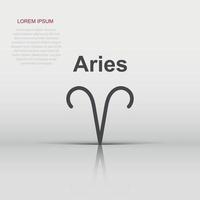 vektor aries zodiaken ikon i platt stil. astrologi tecken illustration piktogram. aries horoskop företag begrepp.