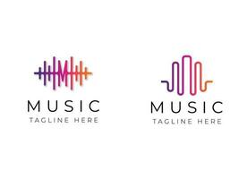 puls musik element logotyp. musik logotyp design. sångare, inspelning, spela in logotyp vektor. vektor