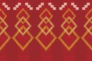 ethnisch Ikat Stoff Muster geometrisch Stil.afrikanisch Ikat Stickerei ethnisch orientalisch Muster rot Hintergrund. abstrakt,vektor,illustration.für Textur, Kleidung, Schal, Dekoration, Teppich. vektor