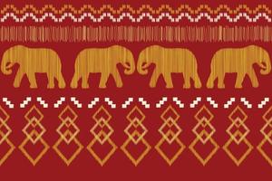 ethnisch Ikat Stoff Muster geometrisch Stil.afrikanisch Ikat Stickerei ethnisch orientalisch Muster rot Hintergrund. abstrakt,vektor,illustration.für Textur, Kleidung, Schal, Dekoration, Teppich. vektor