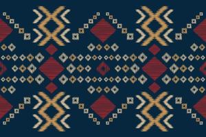 etnisk ikat tyg mönster geometrisk stil.afrikansk ikat broderi etnisk orientalisk mönster Marin blå bakgrund. abstrakt, vektor, illustration.för textur, kläder, scrap, dekoration, matta. vektor