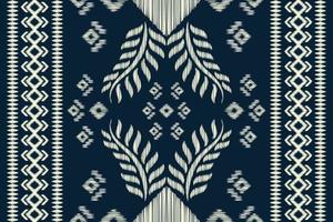 ethnisch Ikat Stoff Muster geometrisch Stil.afrikanisch Ikat Stickerei ethnisch orientalisch Muster Marine Blau Hintergrund. abstrakt,vektor,illustration.für Textur, Kleidung, Schal, Dekoration, Teppich. vektor