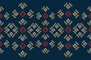 ethnisch Ikat Stoff Muster geometrisch Stil.afrikanisch Ikat Stickerei ethnisch orientalisch Muster Marine Blau Hintergrund. abstrakt,vektor,illustration.für Textur, Kleidung, Schal, Dekoration, Teppich. vektor