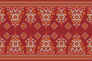 ethnisch geometrisch Stoff Muster Kreuz Stich.ikat Stickerei ethnisch orientalisch Pixel Muster Purpur rot Hintergrund. abstrakt,vektor,illustration.für Textur, Kleidung, Verpackung, Dekoration, Teppich. vektor