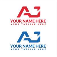 aj Brief Logo oder aj Text Logo und aj Wort Logo Design. vektor