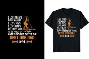 Hund Papa T-Shirt Design, dag Vaters Tag Hemd vektor