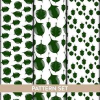 Grün abstrakt Blumen- Muster einstellen Vorlage vektor