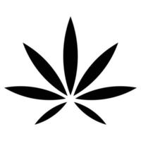 Cannabis Blatt Vektor Symbol Design. medizinisch eben Symbol.