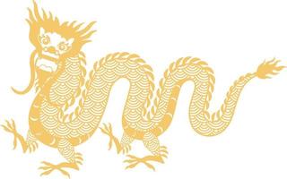 glücklich Chinesisch Neu Jahr 2024 Tierkreis Zeichen Drachen - - Vektor Illustration