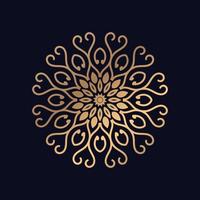Luxus Gold Farbe süß Mandala Design Hintergrund vektor