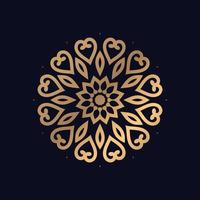 Luxus Gold Farbe zirkuliert Mandala Design Hintergrund vektor