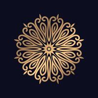 Luxus Gold Farbe Zier Mandala Design Hintergrund vektor