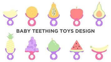 Baby Zahnen Spielzeuge Design vektor