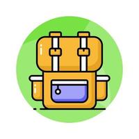 Reise Rucksack Vektor Design, Wandern Tasche Symbol einfach zu verwenden im Netz, Handy, Mobiltelefon und alle Präsentation Projekt