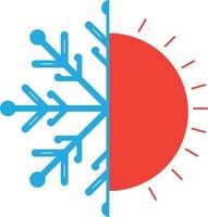 luft konditionering service. perfekt logotyp med snöflinga för luft konditionering företag. ac service logotyp. vektor