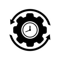 Uhr Produktivität Vektor Symbol. Effizienz Illustration unterzeichnen. Kapazität Symbol.