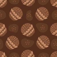 Schokolade nahtlos Muster mit Süßigkeiten vektor