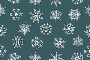 einfach Weihnachten nahtlos Schneeflocke Muster. Vektor Illustration