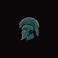 spartansk hjälm vektor logotyp mall med modern illustration begrepp stil för bricka, emblem och t-shirt utskrift.