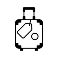 vorsichtig gefertigt Symbol Design von Gepäck Tasche im modisch Stil, Reise Gepäck Vektor anpassbar Design