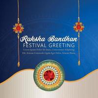 indisk festival glad raksha bandhan, firande gratulationskort vektor