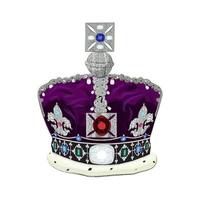 das Krone von das britisch Reich. britisch königlich Symbol. realistisch Vektor Illustration.