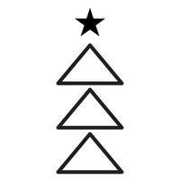 klassisch Weihnachten Bäume Symbol. Vektor glücklich Neu Jahr Party Design.