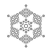 Schneeflocke Symbol von Weihnachten und Winter Symbol Pack symmetrisch Design. vektor