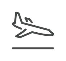 flygplats relaterad ikon översikt och linjär vektor. vektor